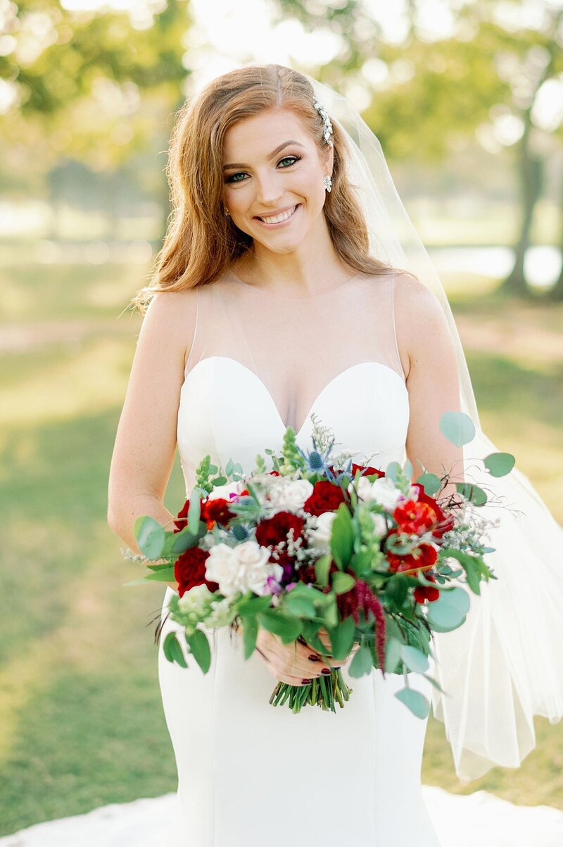 Bride and groom walk up memorial steps at their DC wedding
