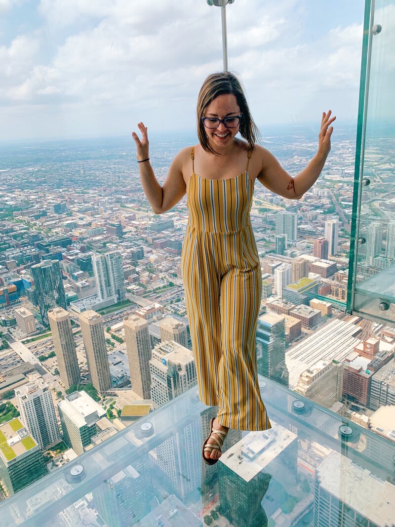 Lauren at the Sears Tower lookout