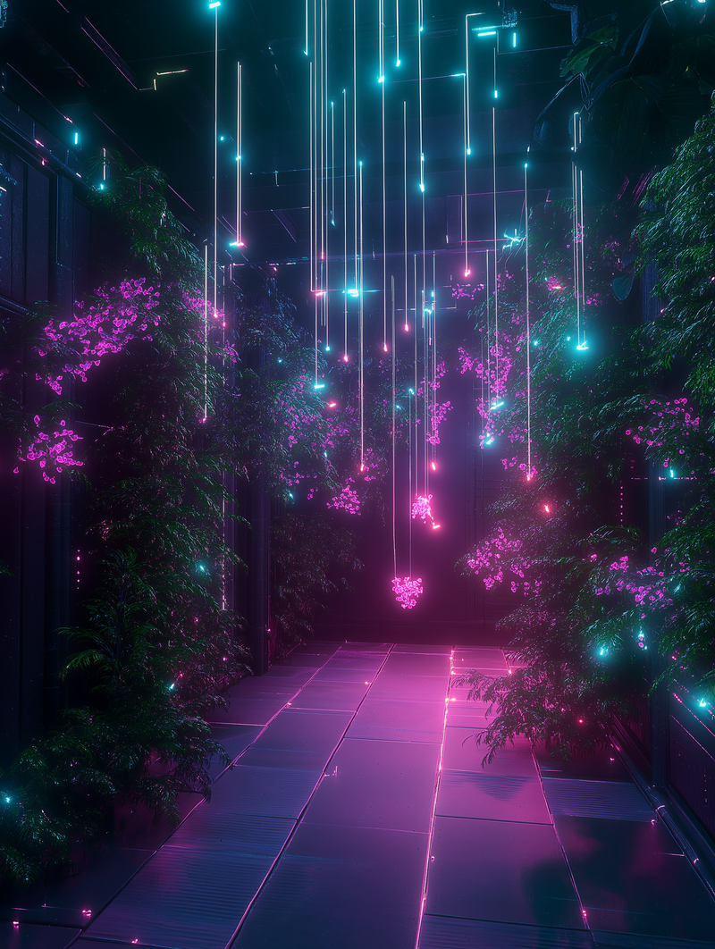 Dark Room w Cyber Foliage