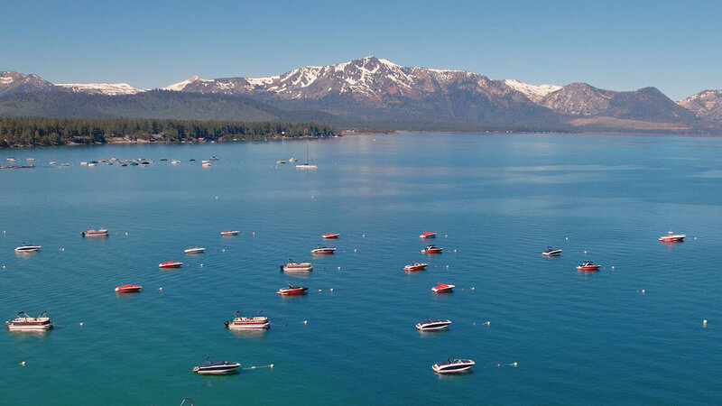 Boats moored at Lake Tahoe during a wedding - Films by Brian