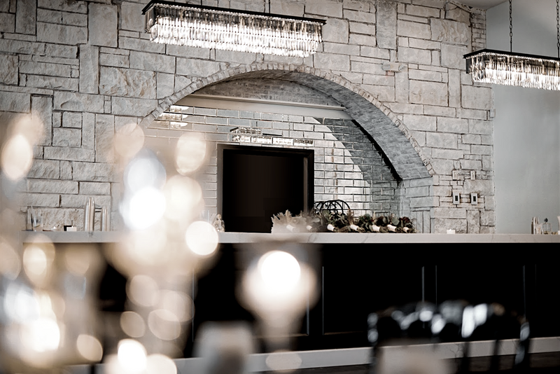 Modern chic bar in St. Louis wedding venue