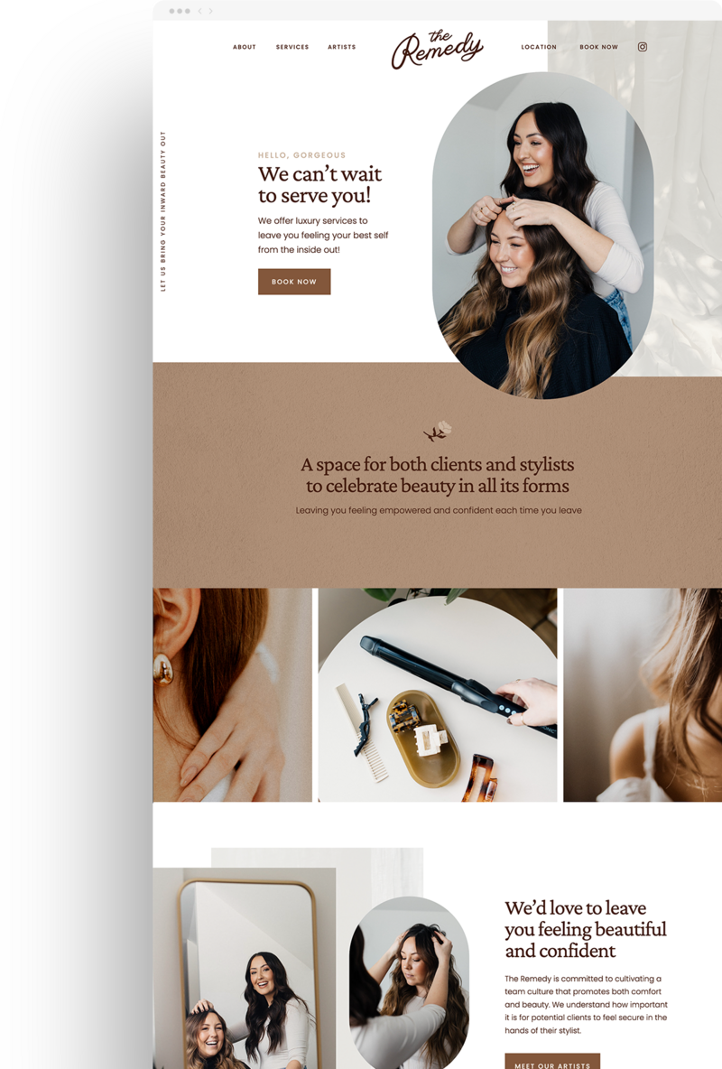 Showit-Template-for-Creative Service Providers Styists Beauty Professionals_Olivia June_After-The Remedy
