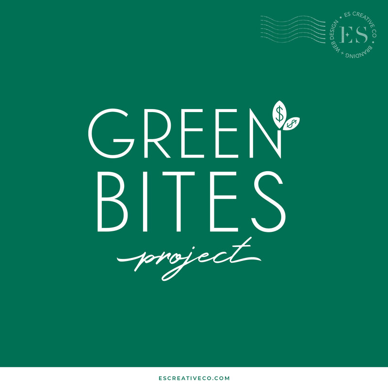Green & modern logo design for finance coach, Green Bites Project