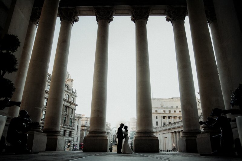 London wedding portrait framed by the breathtaking beauty of London’s historical  landscapes