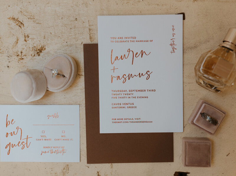Papercrush stationary at Big Sur elopement