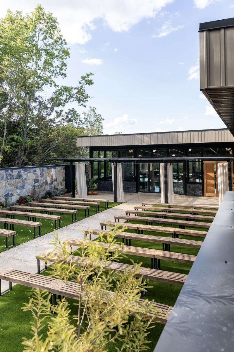 rendering of courtyard wedding ceremonies for garden weddings