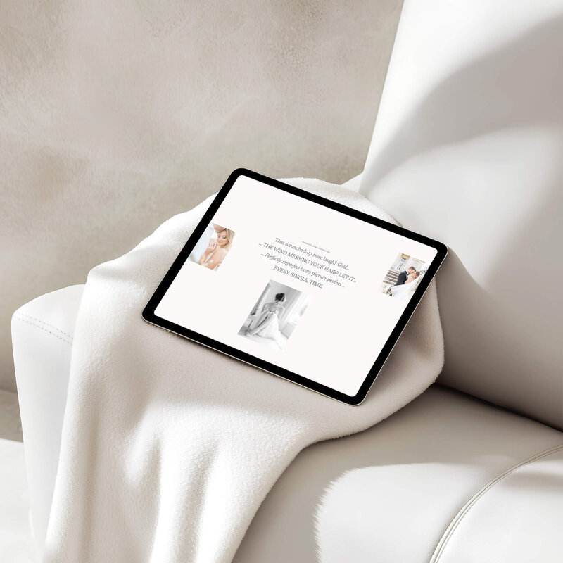 Mockup of Showit website template for photographers