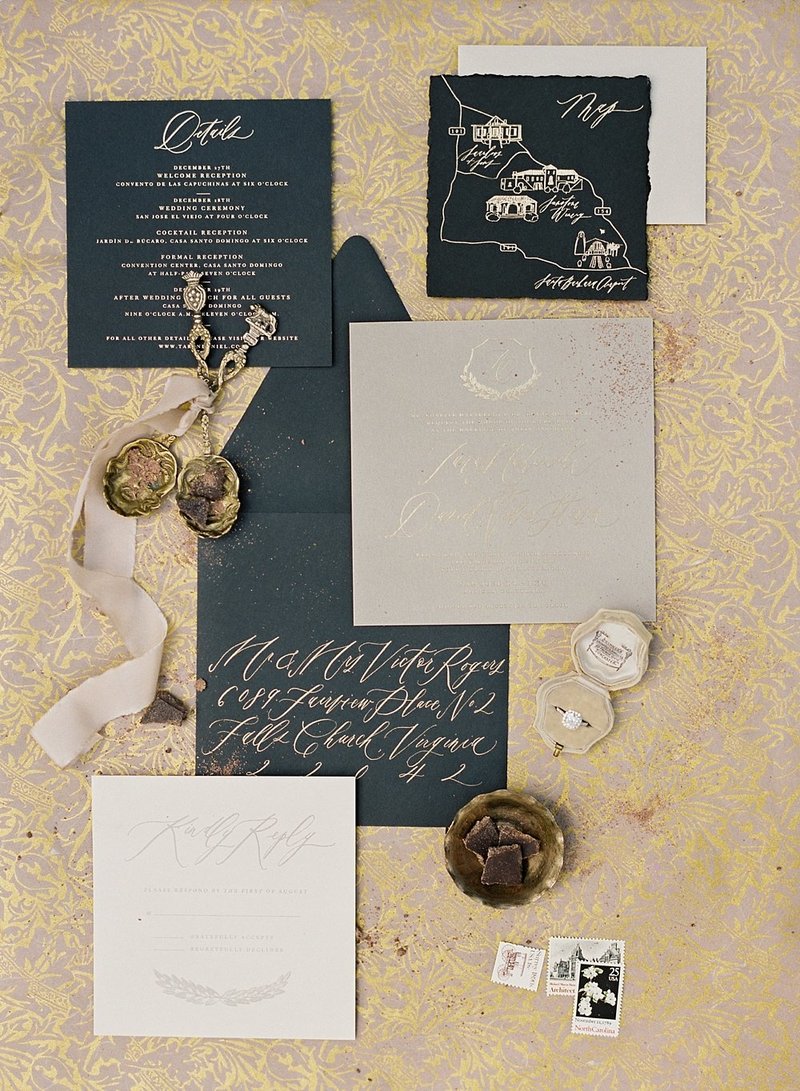 8-written-word-calligraphy-black-and-gold-wedding-invitation-suite
