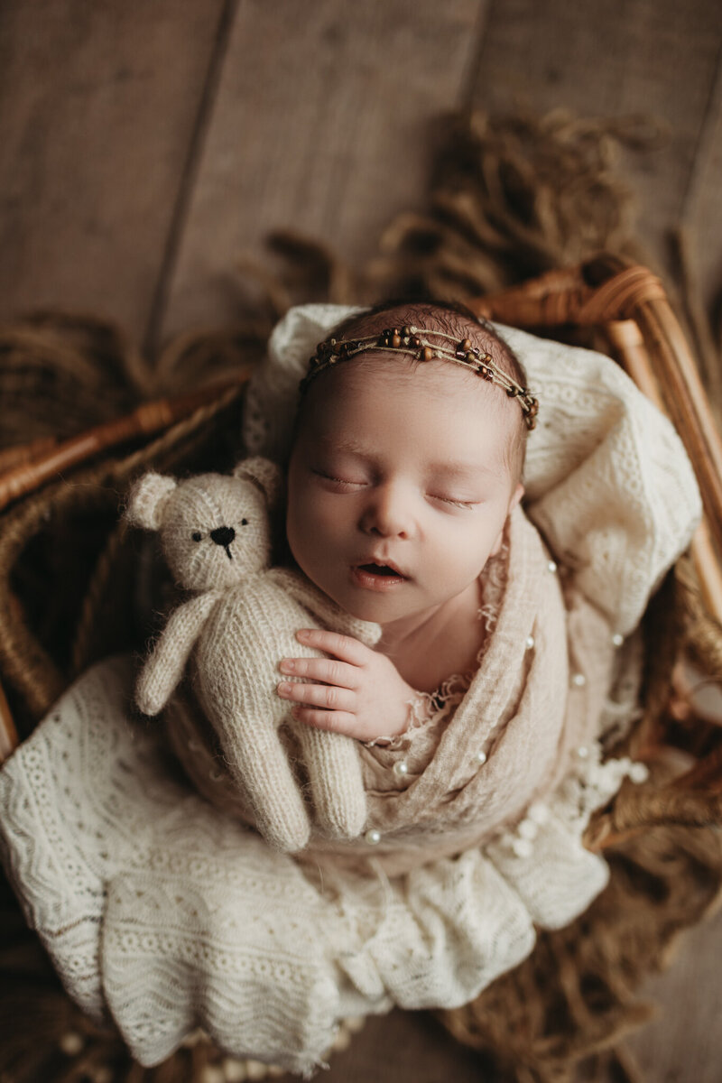 baby girl in neutrals