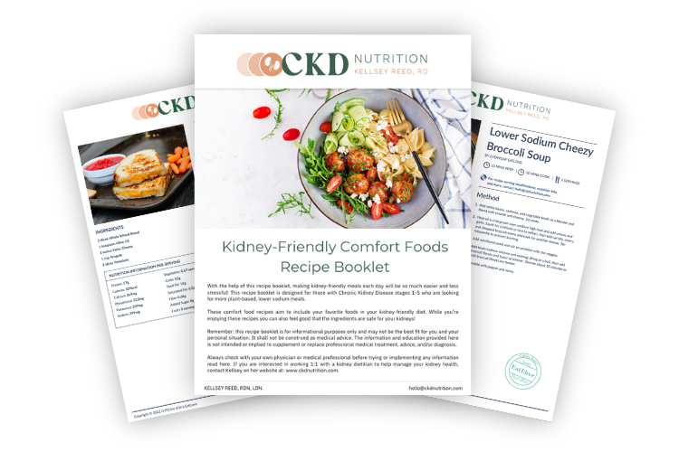 Kidney Friendly Comfort Foods Recipe Booklet