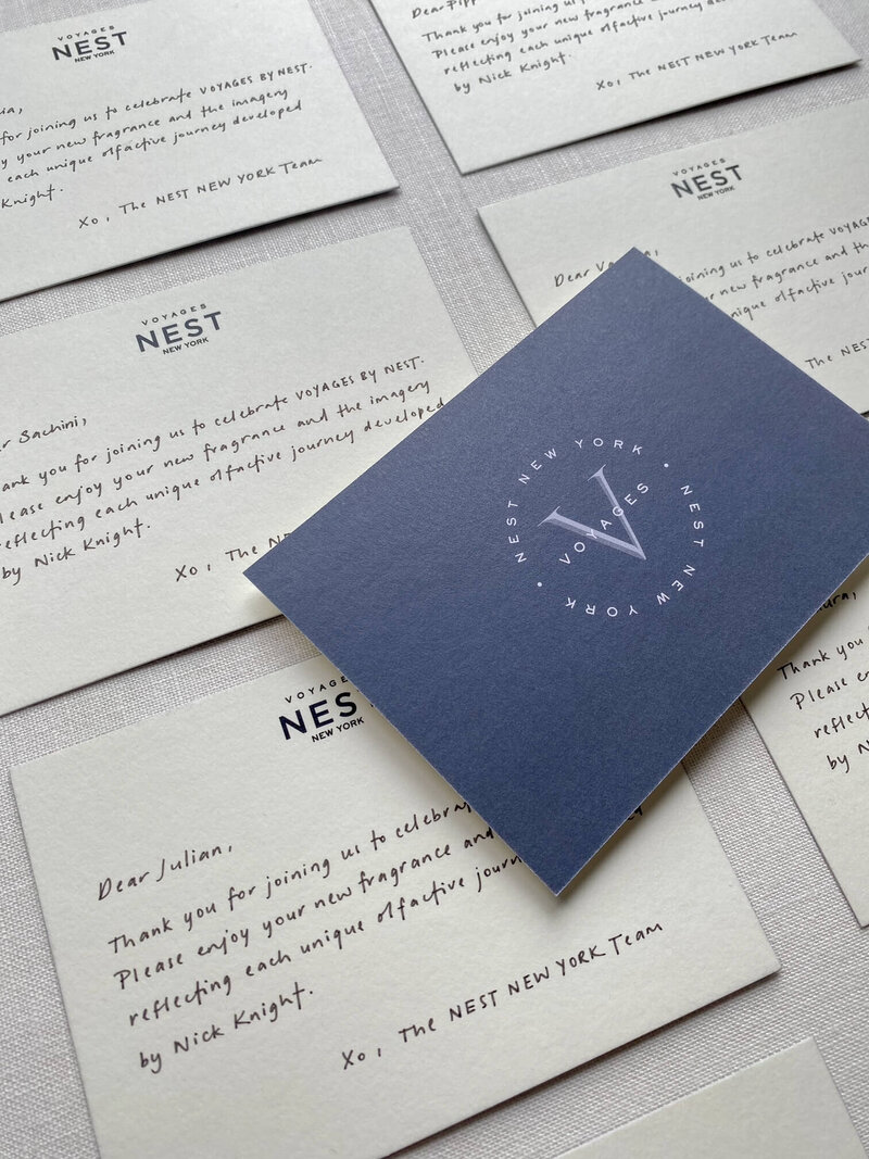 branded calligraphy invites