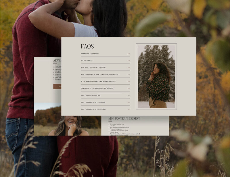 Custom website and branding for a photographer based in Southern California.
