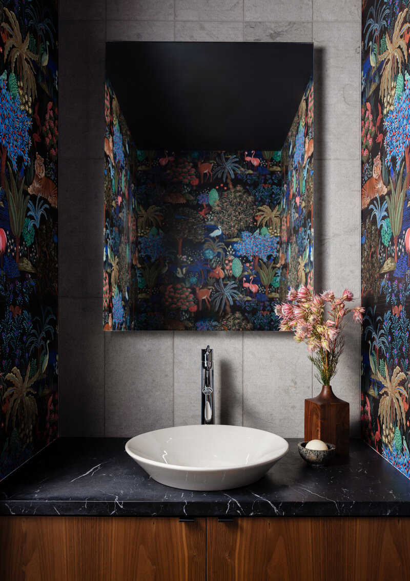 Bathroom with bright colors