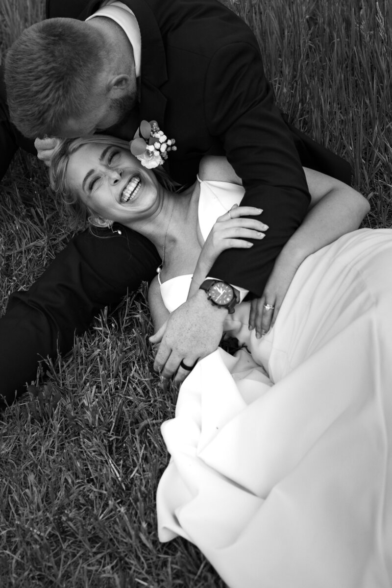 Garden of the gods Elopement couple drinking an IPA
