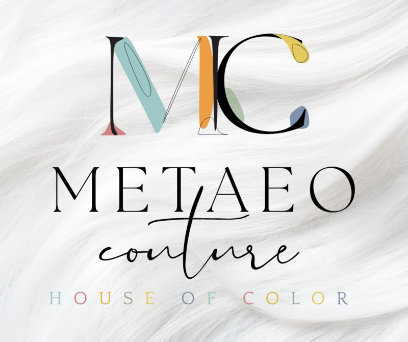Metaeo Couture Full Logo with Hair Background
