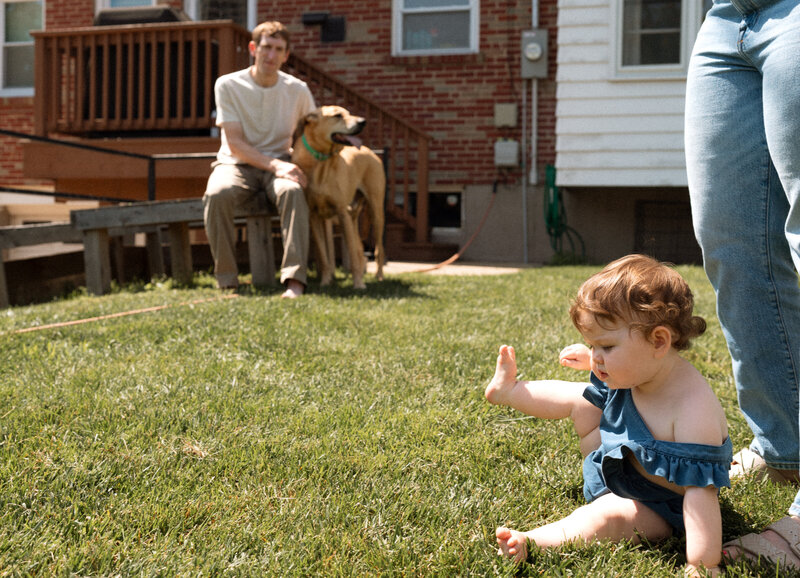 Family of four in-home photography session in St. Louis