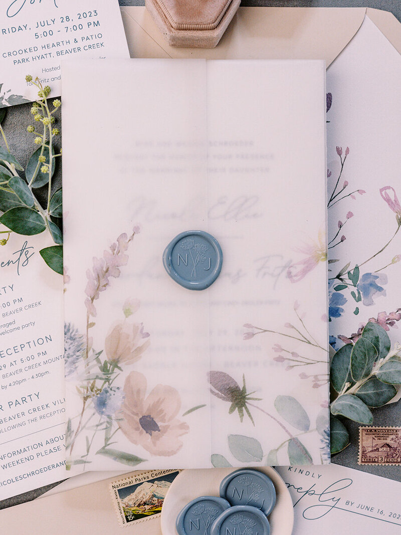 Beaver Creek Wedding invitation