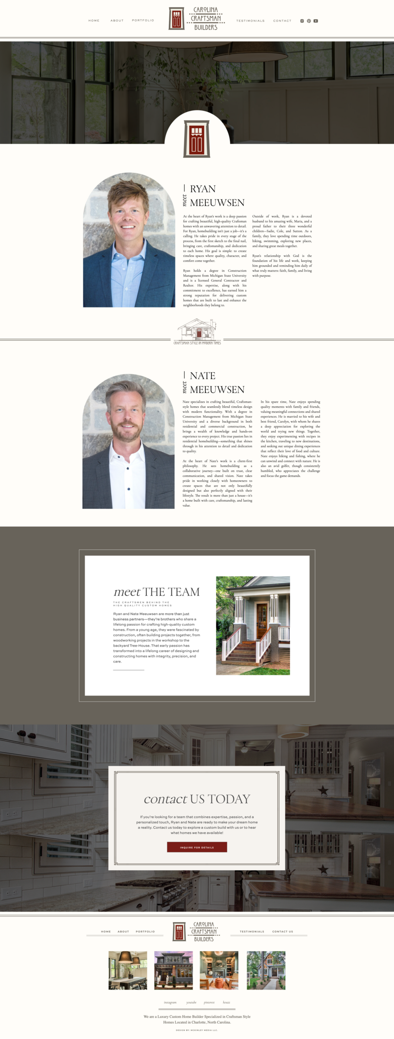 website designer for home builder in charlotte nc