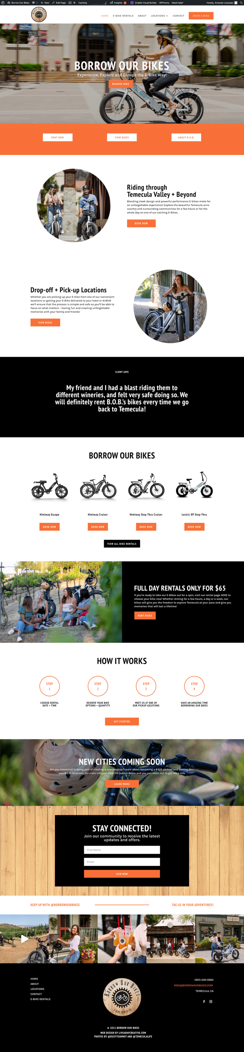 Liveaday Creative Custom Website Design_Borrow Our Bikes
