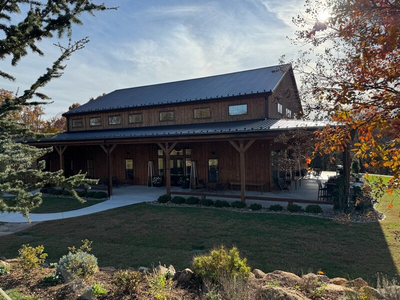 The Barn and reception area at Cedar Oaks Farm. A wedding venue destination spot for dream weddings