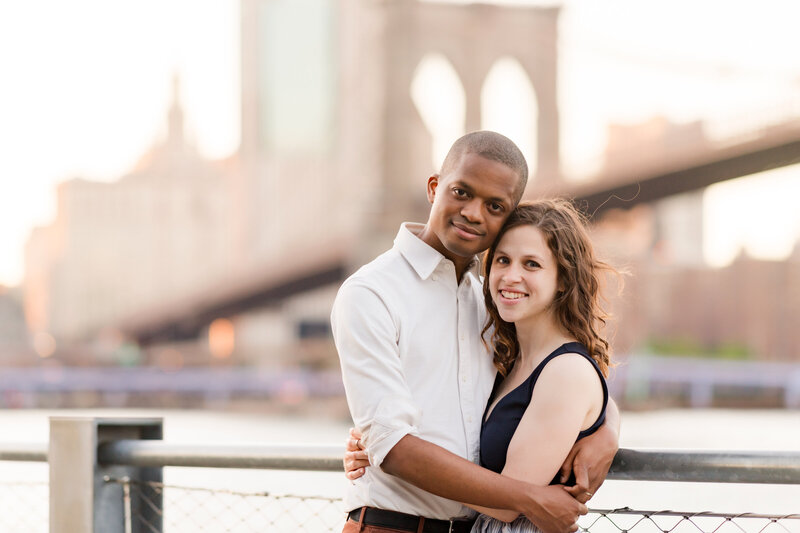 couple poses for engagement photo