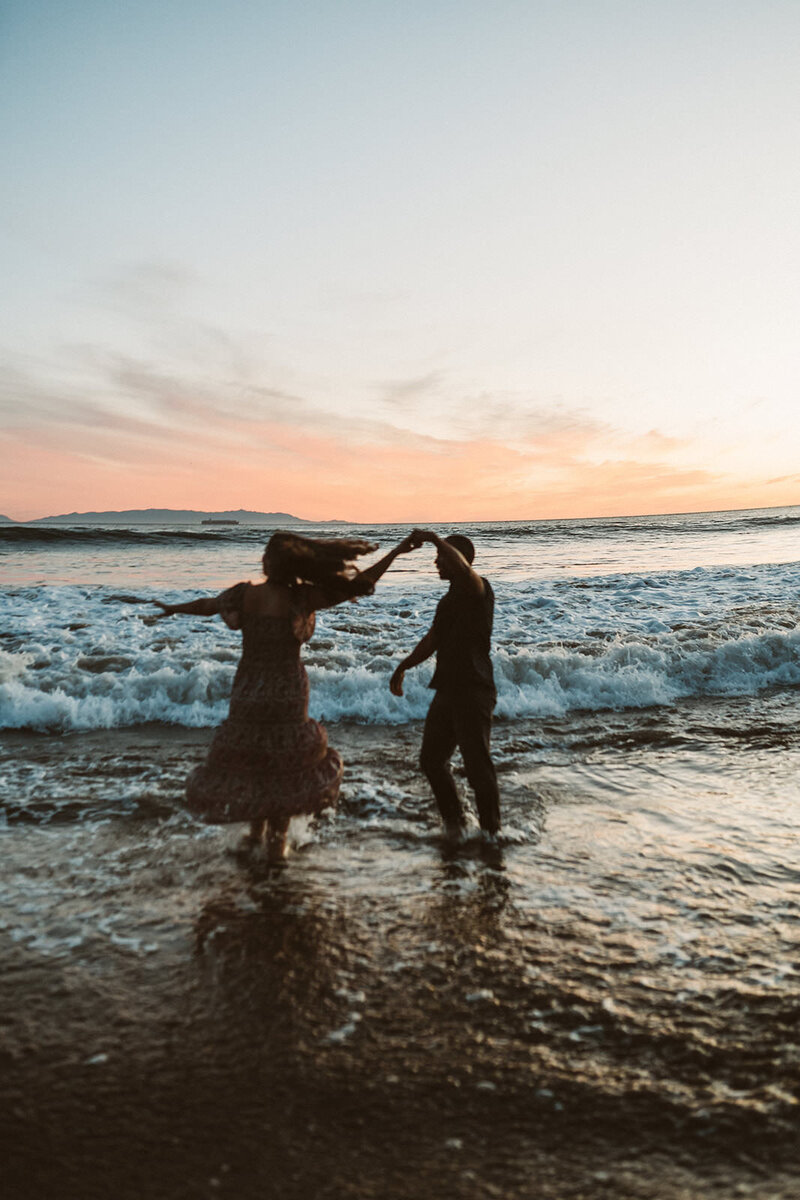 sunset beach engagement session - Colby and Valerie Photography
