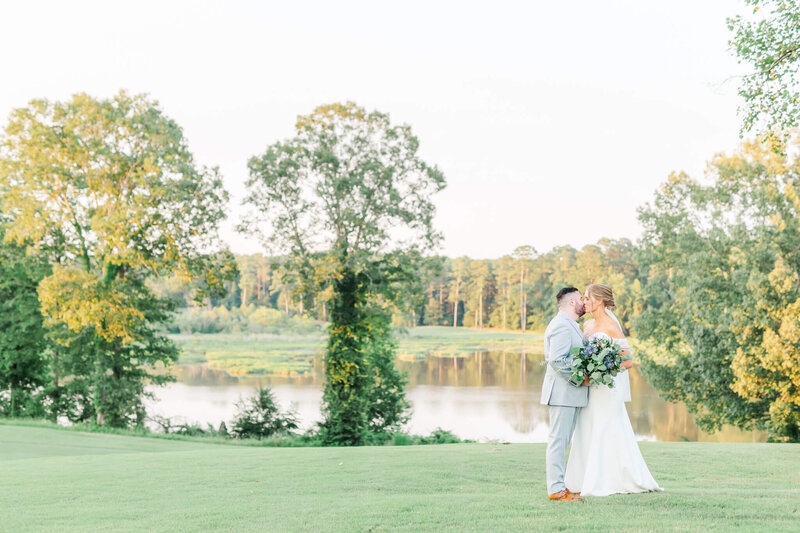 Bride and groom at July Wedding  | Opelika Alabama Wedding 
