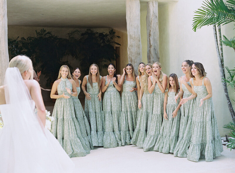 Bridesmaids in sage green Casa de Campo