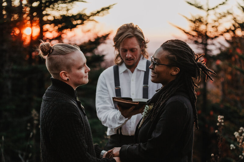 Smoky Mountain elopement with LGBTQ+ couple