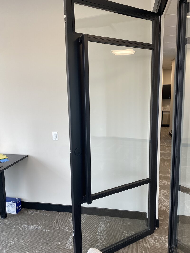 large steel door pulls