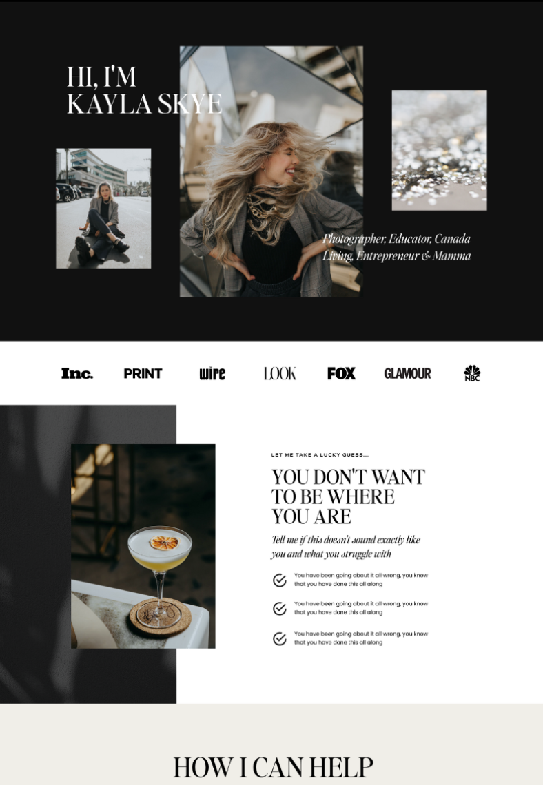 Showit Website Template Superhero Design Kayla 3