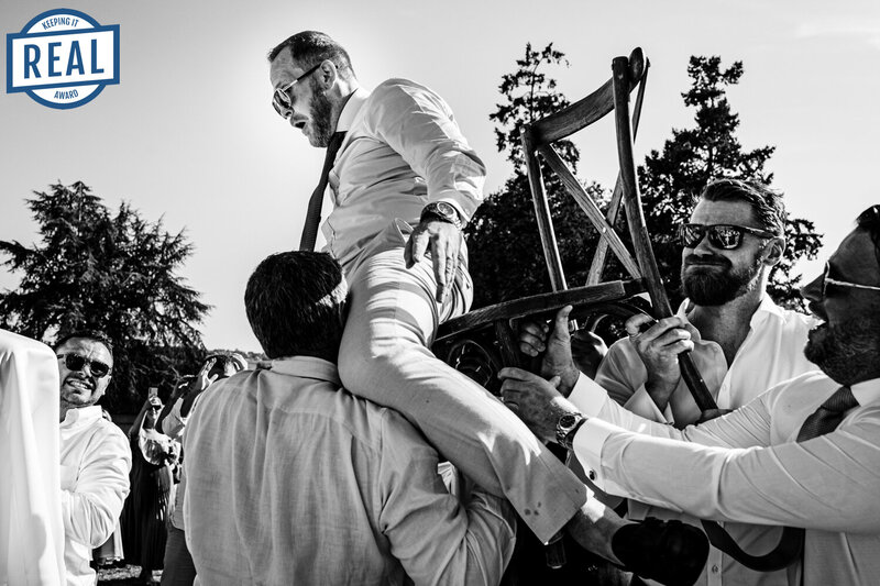 A dog and a child eating ice creams