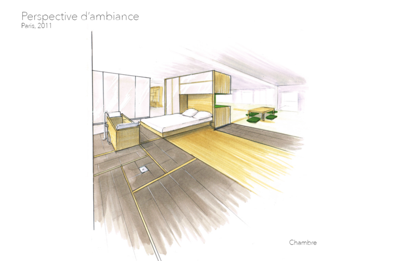 Aménagement intérieur d'un appartement parisien au style japonisant – Jessica Eberlé