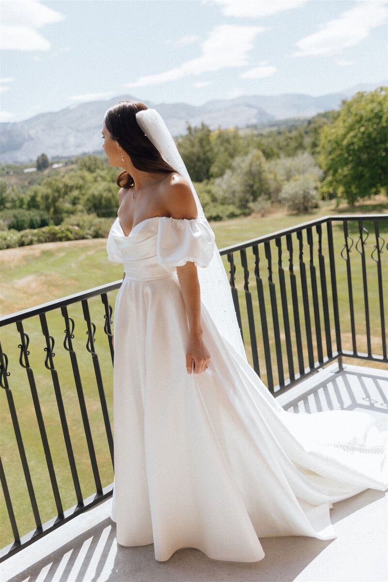 bride in her wedding dress