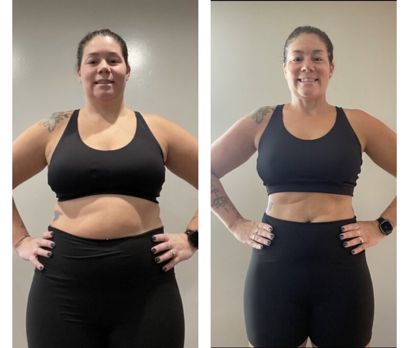 Before and after photo of Lori