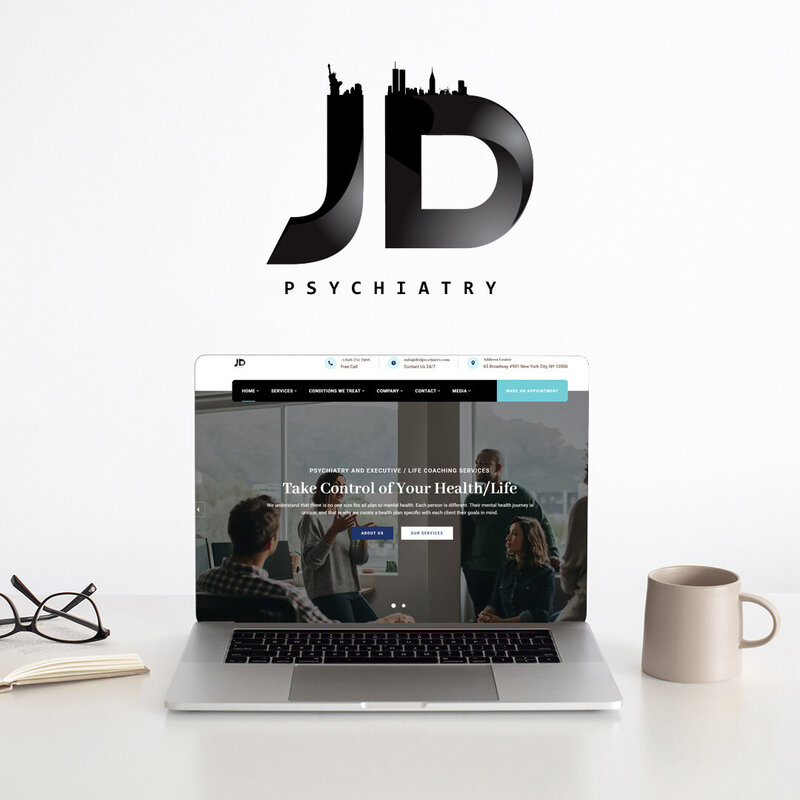 jeffditzellpsychiatry logo and webdesign