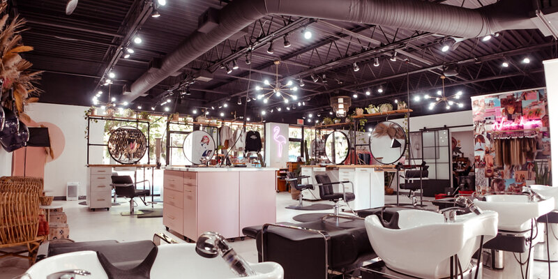 The view from the back of the luxurious and relaxing Moxie by KC salon