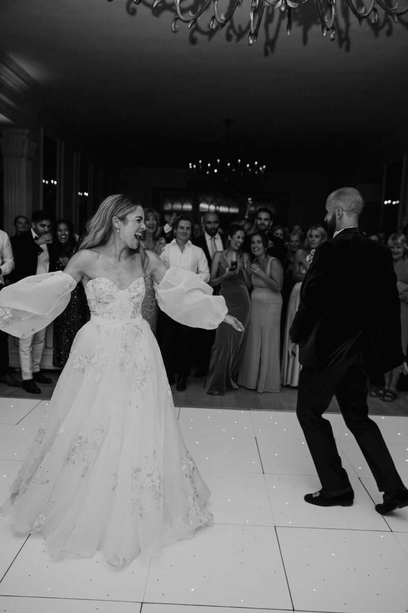 Bride and Groom dancing at a Euridge Manor wedding