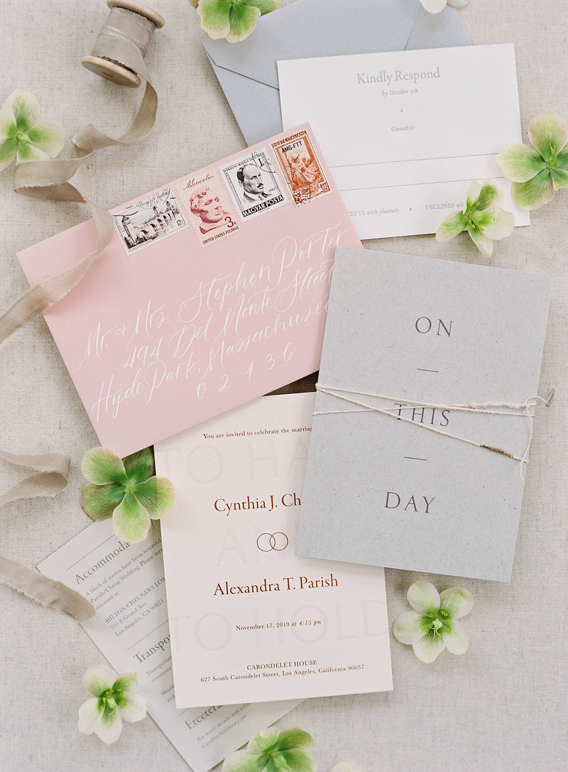 Semi-Custom Invitations -Sacred Vows Collection 4-Piece Suite Editorial