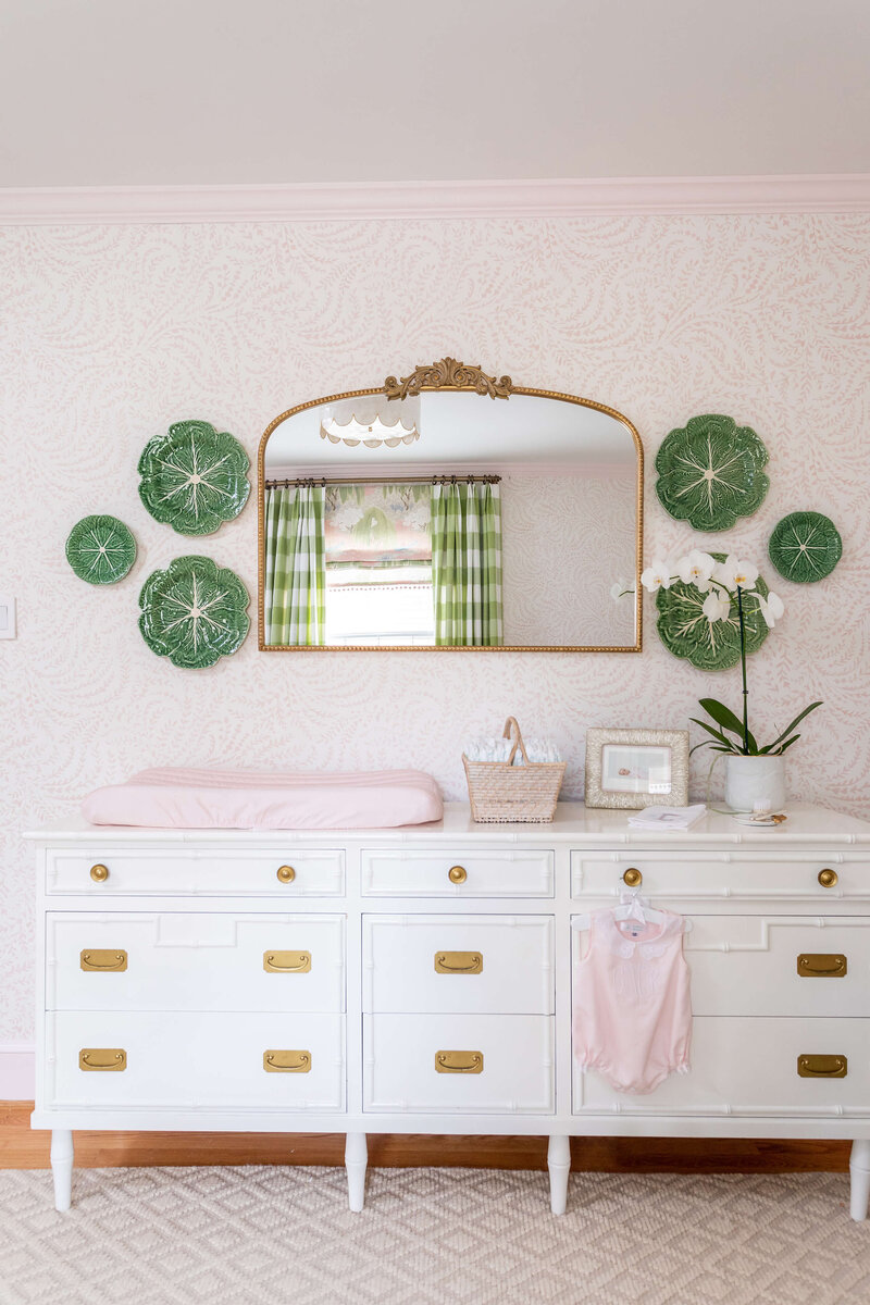 Feminine patterned childrens nursery