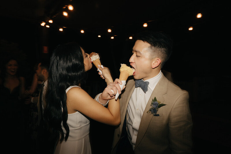 couple enjoying ice cream at Rochford Winery