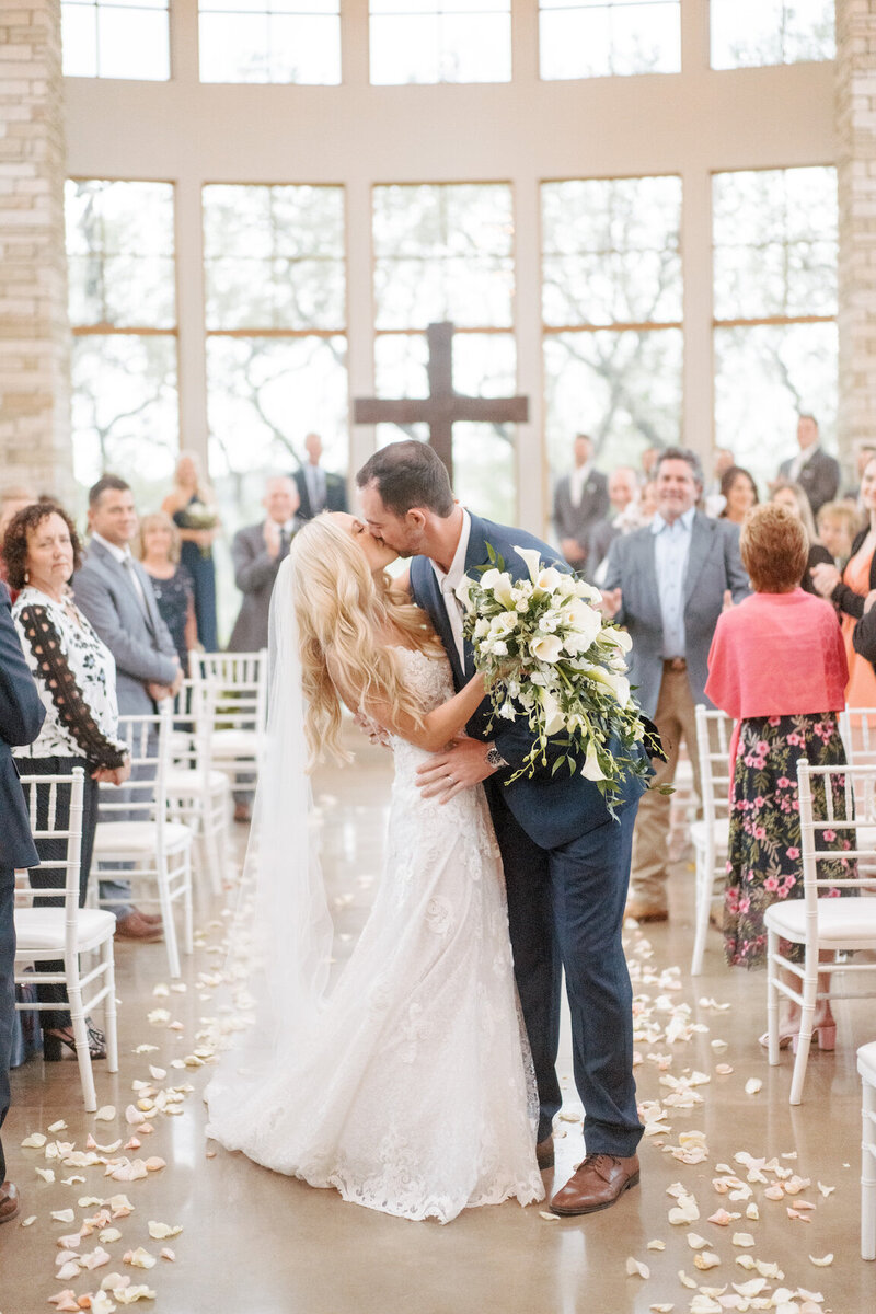 Indoor chapel ceremony at Canyonwood Ridge with modern architecture and soft light