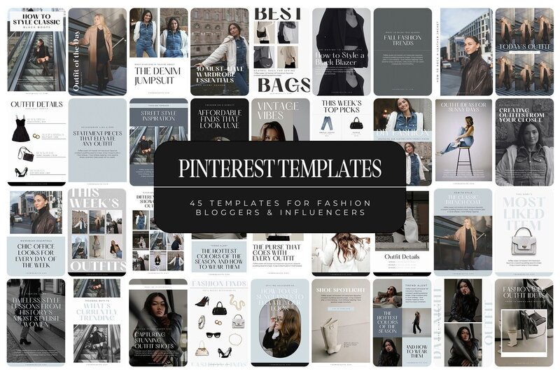 Pinterest templates for fashion bloggers and influencers