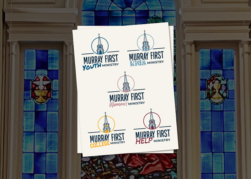 sub brand ministry logo designs for Murray First United Methodist Church logo and brand design by Amanda Newman Design in Paducah, Kentucky
