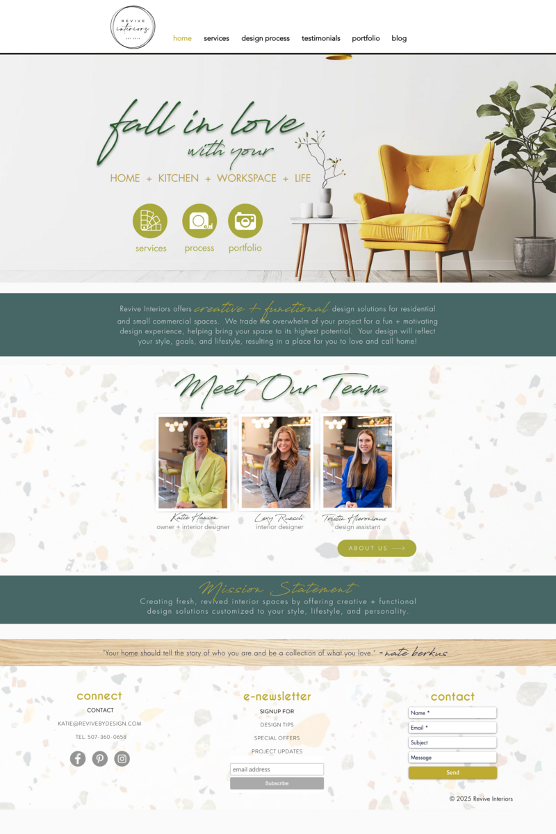 homepage before