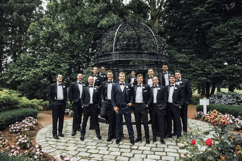 Jersey City | Wedding couple embracing with NYC skyline in the background | New Jersey