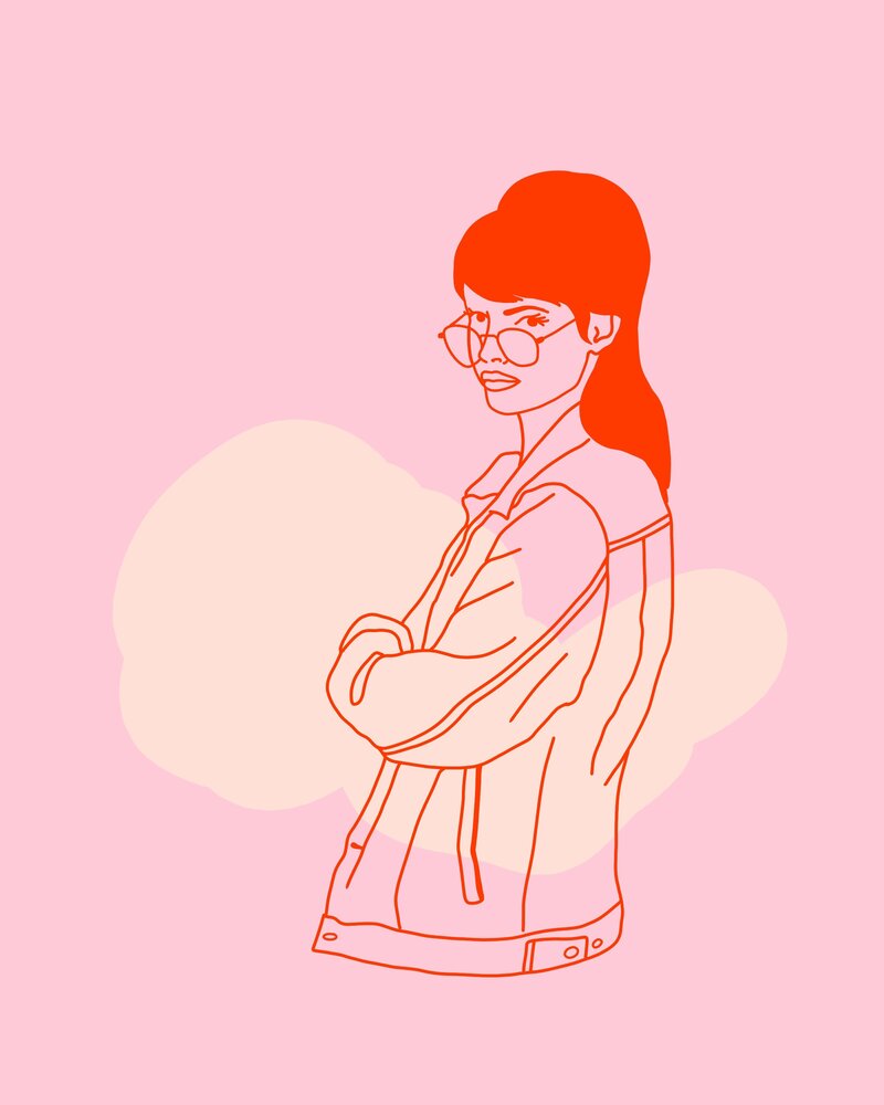 Moody Pastel Girl Illustration by Kelly Packard