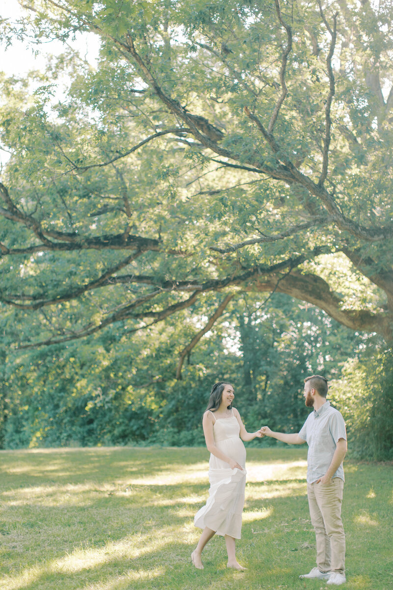 couple dancing in a field