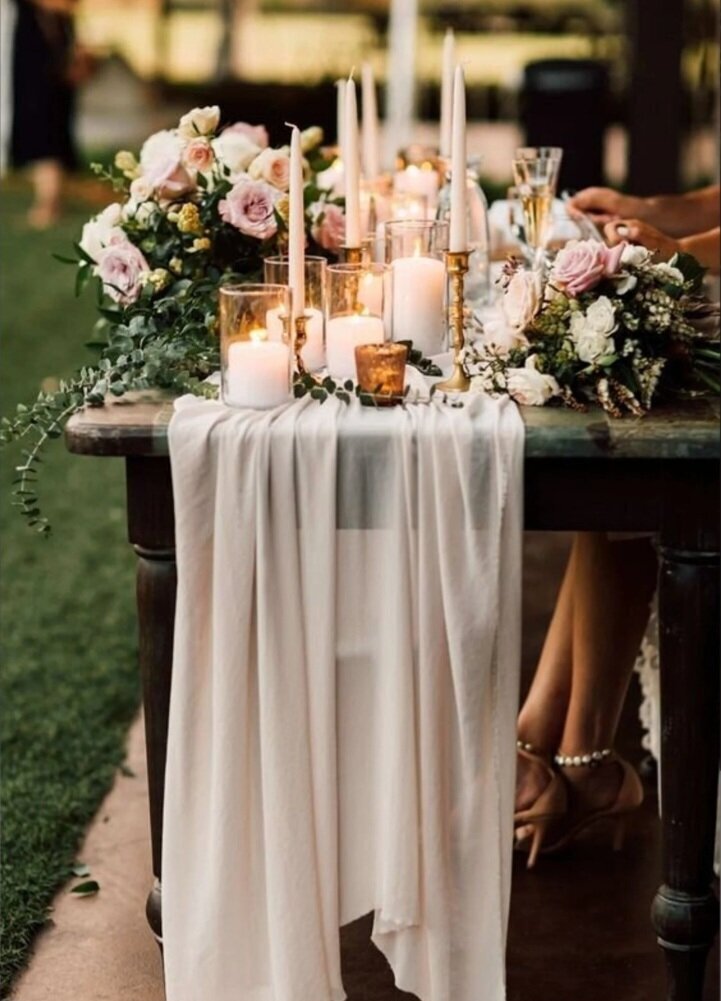 Chiffon table runner-Rori Ranch Rentals