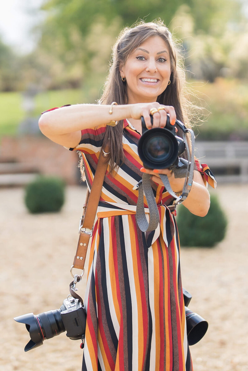 Portrait of photographer with camera in hand